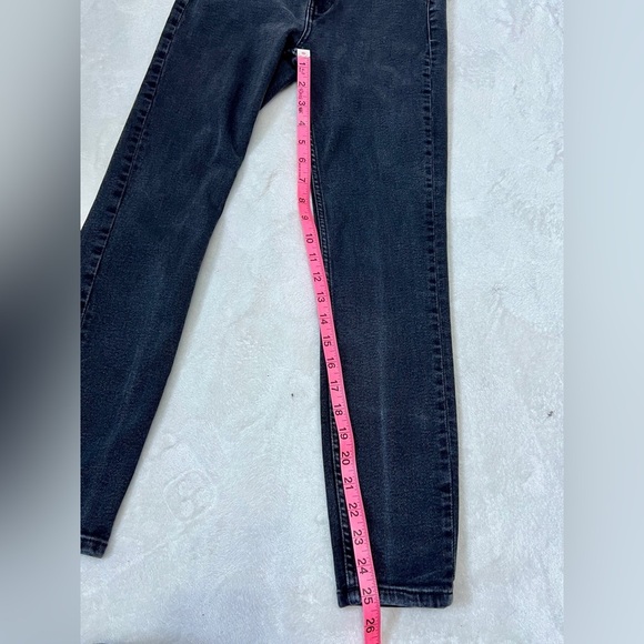 Zara Black Acid Wash High Waist Skinny Jeans - Size 6 - Picture 9 of 9